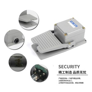 Interrupteur au pied Lt4 220V 3A SPST, montage sur panneau en nylon, orange gris, étanche, commande industrielle - Product Image 4