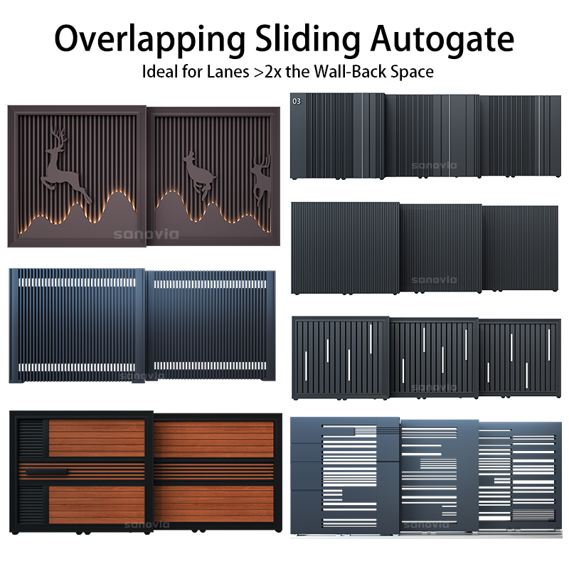 Portail automatique à chevauchement pour allée