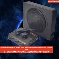 2.1 canaux voiture Android Slim Underseat Subwoofer 10 pouces porté forte basse profonde classe AB Cross 3 4 CH amplificateur de voiture classe D