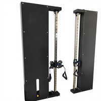 Máquina de gimnasio de fuerza al por mayor, sistema de polea múltiple doble, entrenador funcional, cruce de cable montado en la pared