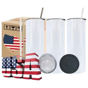 20oz Full Printing 304 Stainless Steel Sublimation Coating Flat Edge Straight Tumbler <b>Water</b> <b>Bottle</b> with Lid - Product Image 1