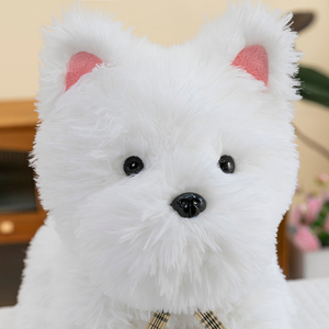 Nouveauté adorable : Jouet en peluche West Highland White <span class=keywords><strong>Terrier</strong></span>, peluche douce en forme de chien blanc, jouet en peluche créatif et mignon pour chiot - Product Image 5