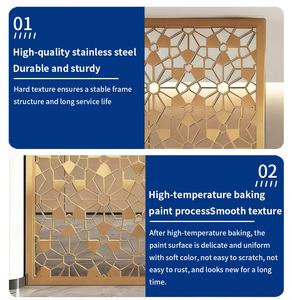 Cloisons de pièce modernes découpées au laser Cloisons et diviseurs de pièce en acier inoxydable Cloisons murales de séparation de pièce en acier - Product Image 3