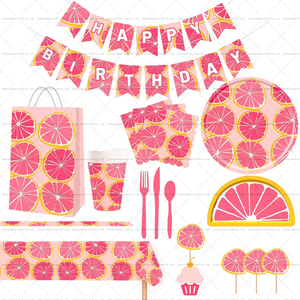 DAMAI Factory Outlet Fruit <b>Disposable</b> Party <b>Tableware</b> Table Decorations Party <b>Disposable</b> Paper Plates Set Decoration Supplies - Product Image 1
