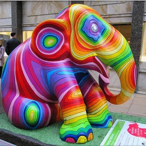 Prezzo di fabbrica a buon mercato Polyresin elephant in fibra di vetro statua e scultura