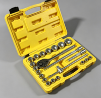 Jeu de clés à douilles 22 pièces 1/2 pouce en acier CR-V avec logo personnalisé OEM, kit d'outils manuels pour réparation automobile, vente en gros