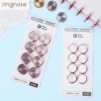 Disques en aluminium RINGNOTE 32 mm (1,25 pouce) – Lot de 8 anneaux métalliques pour carnets A5, agendas et albums