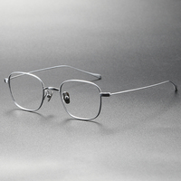 Monturas de Gafas GWS199, Gafas de Titanio con Montura Redonda para Hombre y Mujer, Gafas Ópticas de Titanio