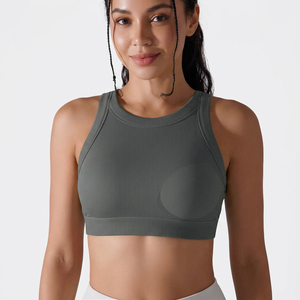 Camisola sin mangas de verano para mujer al por mayor, top corto informal con almohadillas fijas - Product Image 3