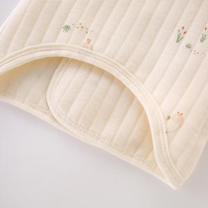 Kimono de media espalda de algodón puro sin costuras para bebés recién nacidos, camisetas cálidas de manga larga antiarañazos para primavera y otoño - Product Image 3
