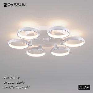 Lámpara de techo led moderna, luz de araña negra mate, 3x6W, accesorio de luz de techo - Product Image 4