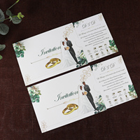 Großhandel Bräute und Bräutigam individuelle Hochzeitseinladungen mit individuellem Druck Einladungskarte