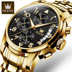 <span class=keywords><strong>Montre</strong></span>-bracelet à quartz pour homme OLEVS 2879, résistante à l'eau, en acier inoxydable, analogique, avec diamants, <span class=keywords><strong>montre</strong></span> de luxe pour homme - Product Image 1