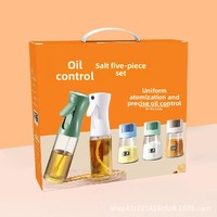 Ensemble de 2 distributeurs d'huile et de vinaigre en verre Beixing, bouteilles d'huile de cuisine anti-fuite avec becs verseurs