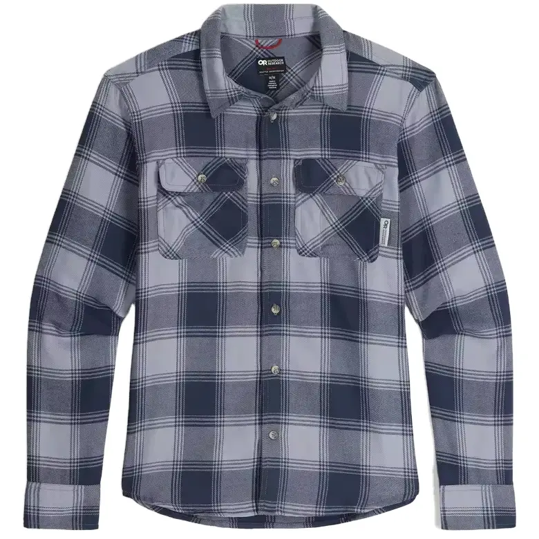 Fashionable hemden casual brushed cotton Flannel shirt jacket black and white alternate colors, check canvas men's shirt