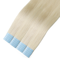 Set di Extension per Capelli Umani con Nastro Biadesivo di Qualità Professionale per Donne, Aspetto Naturale e Morbido