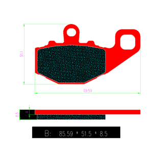 Pastillas de freno traseras para motocicleta OEM para <span class=keywords><strong>Kawasaki</strong></span>, modelo Zr550, Zzr600, Z750, Zx9r, 10R, Z1000, FA192, Zr550, Zr400, L, Kle650, Zr400, Zrx, 400, Zr550, Zzrr600, Z750, L, 2016 - Product Image 5