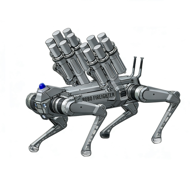 FF-C304 Firefighting Robot with Expandable Modular PayloadArchitecture