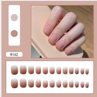 Fournisseurs de faux ongles carrés français portables en lots, ensembles d'ongles artificiels réutilisables personnalisés, sources de vente en gros d'ongles