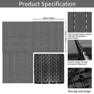 Dalles de sol en plastique emboîtables de qualité supérieure pour terrasse, cour et garage – Revêtement de sol en PP populaire - Product Image 2