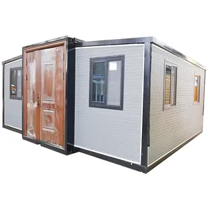 40ft With bedroom flat pack foldable expandable container prefab tiny mountain insulated house with loft for cold climate