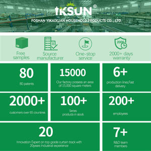 IKSUN, Riel de cortina de aleación de aluminio grueso cuadrado de alta calidad, Riel de cortina resistente, rieles de cortina de techo doble - Product Image 4