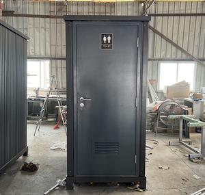 Toilettes portables doubles en gros, cabine de douche mobile, lavabo préfabriqué écologique en acier galvanisé pour écoles et parcs - Product Image 4
