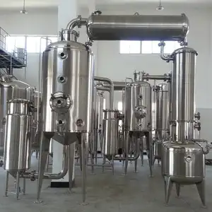 Juyuan Factory Sell 1000L 2000L 5000L Single Effect Falling Film Evaporator For Herbal Liquid Concentration Machine