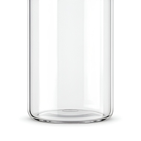 Conteneur vide en PET transparent pour capsules de vitamines, emballage avec bouchon à vis, bouteille en plastique pour compléments alimentaires
