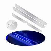 Lumière d'ambiance sans fil pour pédale de porte de voiture, LED RGB, logo de voiture, lumière de bienvenue, lumière ambiante, plaque de protection de pédale, lampe décorative personnalisée