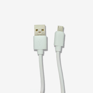 Cable de carga micro-USB blanco de 1,5 m Chaqueta de cobre puro y PVC para teléfonos Android y bancos de energía - Product Image 2