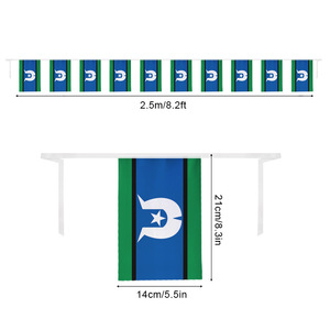 Drapeau en polyester 14x21cm des îles de Torres, guirlande de fanions nationaux, bannière de décoration pour événements sportifs et fêtes - Product Image 1