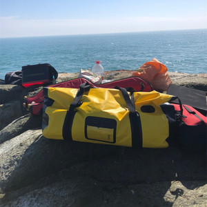 120L công suất lớn có thể gập lại PVC túi chống thấm nước ngoài trời hành lý gói không thấm nước cắm trại phòng tập thể dục Túi vải thô - Product Image 2