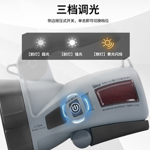ไฟฉาย LED รุ่น Newjia 2218L แบบชาร์จไฟได้ ความสว่างสูง สำหรับตั้งแคมป์กลางแจ้ง พร้อมแสงสีขาวและสีเหลือง - Product Image 3