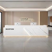 Comptoir de réception moderne pour entreprise et hôtel, comptoir de service, comptoir de caisse avec finition peinte
