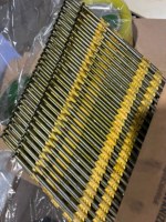 Clou de charpente en plastique collé à 21 degrés, 2 et 3 pouces, à tige lisse, surface polie pour le bois
