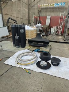 Cheminée suspendue moderne autoportante en métal sur mesure avec télécommande à <span class=keywords><strong>gaz</strong></span> pour chauffage intérieur rotatif - Product Image 6