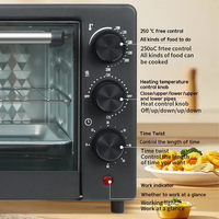 Four de cuisson électrique 25L, friteuse à air, four à convection commercial, pour pizza et pain, four à pâtisserie intégré, grille-pain, chaleur uniforme