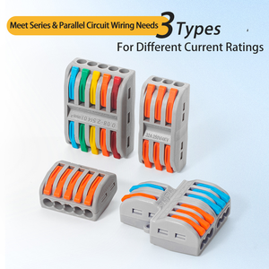 โรงงานไทเฮค วาโกส 221-412/413/415 ชุดสปริงซีรีส์ 221 ตัวเชื่อมต่อแบบเกลียว รวดเร็ว ปลอดภัย และรวดเร็ว สำหรับสายไฟแบบอ่อนและแบบแข็ง - Product Image 3