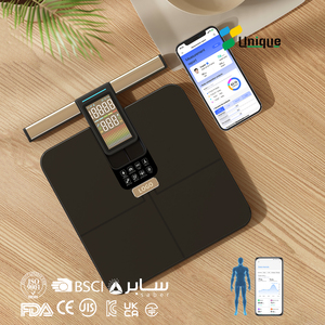 ब्लूटूथ स्मार्ट बॉडी वसा विश्लेषक पैमाने पर लागत प्रभावी ग्लास बीएमआई मानव शरीर वजन पैमाने - Product Image 1