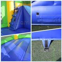 Château gonflable avec toboggan, structure gonflable commerciale, structure gonflable combinée en PVC de 0,55 mm