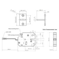 Serrure Électromagnétique Moderne à Commande Électrique pour Tiroir de Cabinet DC 12V/24V avec Télécommande