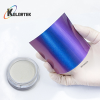 Poudre de pigment Aurora à effet bleu-violet changeant de couleur Kolortek, qualité cosmétique, pour fard à paupières