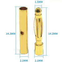 Modèle d'avion en cuivre pur, fiche banane 4,0 mm mâle/femelle, modèle d'avion, batterie, moteur, fiche de réglage électrique