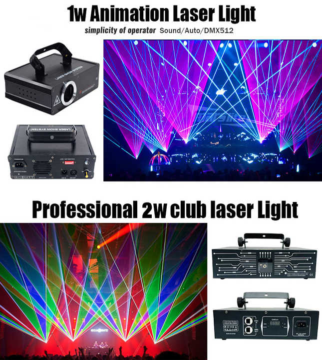 Laser show professional 3d laser projector 3w RGB lazer Animation 