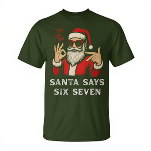 Camiseta navideña con diseño de meme de Santa Says Six Seven, talla 6-7 - Product Image 2