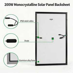 Paneles <span class=keywords><strong>Solares</strong></span> Innovadores de 200W, Módulos Fotovoltaicos de Silicio Monocristalino, Salida de Alto Voltaje, <span class=keywords><strong>Kit</strong></span> Portátil, Oferta Profesional - Product Image 3