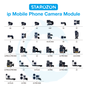 STAROZON Cámara Trasera de Alta Calidad para <span class=keywords><strong>iPhone</strong></span> 6 7 8 G XR XS 11 12 <span class=keywords><strong>13</strong></span> <span class=keywords><strong>14</strong></span> 15 16 Mini Plus Pro Max, Repuesto de Piezas de Teléfono - Product Image 2