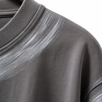 Camiseta Oversize de Algodón 100% Lavado para Hombre, Cuello Redondo, Manga Corta, Hombros Caídos, Corte Holgado, Estilo Urbano