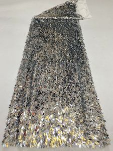 Nouveau stock de tissu en maille élastique 100% polyester avec broderie de sequins <span class=keywords><strong>Mango</strong></span> pour robes de soirée à bretelles, sacs et chapeaux pour femmes - Product Image 4